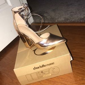 Rose Gold Chunk Heels